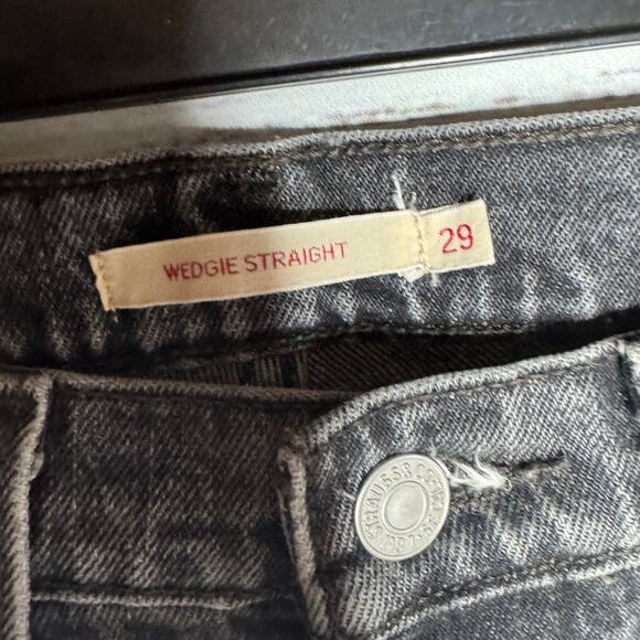 Levi’s Wedgie Straight Jeans Women’s Size 29 Gray High Rise Slim Straight Leg - Picture 3 of 7